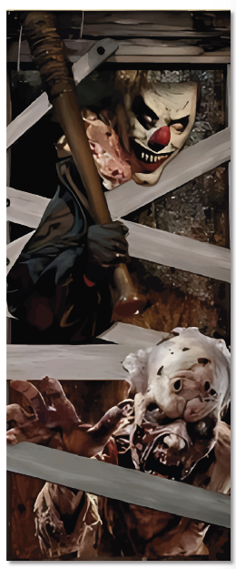 LONA PARA PUERTAS 75X200 CM - PAYASO DE TERROR