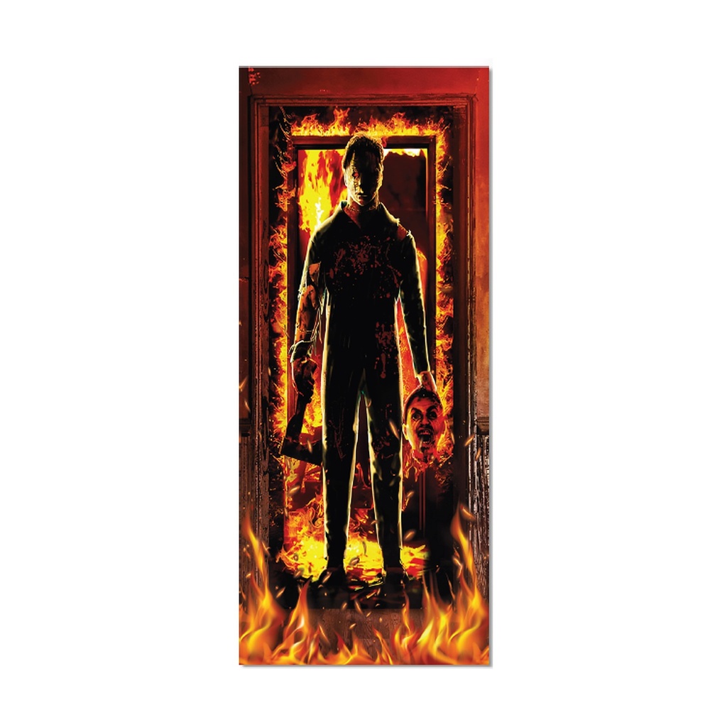 LONA PARA PUERTAS 75X200 CM - HOMBRE EN LLAMAS
