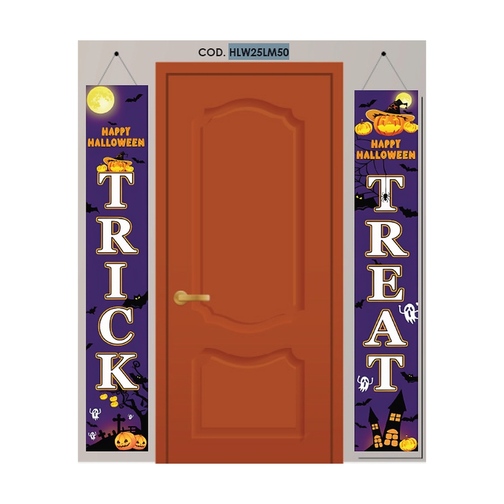 LONA DECORATIVA 150X26 CM - TRICK TREAT X2 PZAS