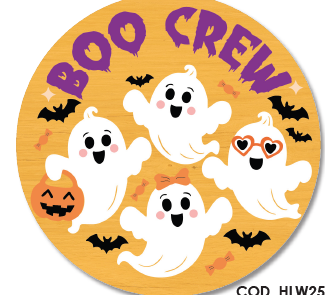 COLGANTES 40 CM MDF - BOO CREW / FANTASMAS