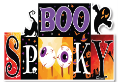 COLGANTES 38x26 CM MDF - BOO SPOOKY