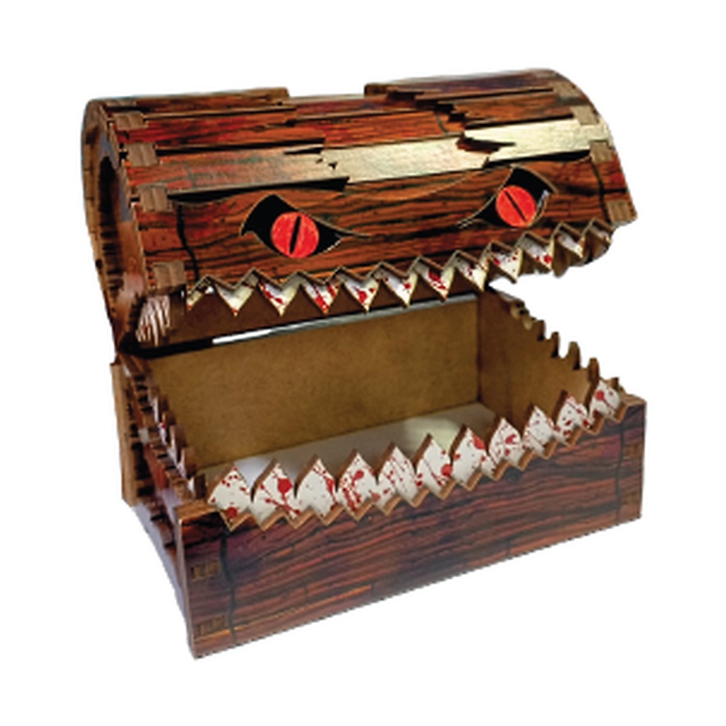 CAJA COFRE 13X8X10 CM - IMPRESO / CAFE
