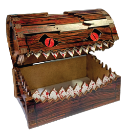 CAJA COFRE 13X8X10 CM - IMPRESO / CAFE