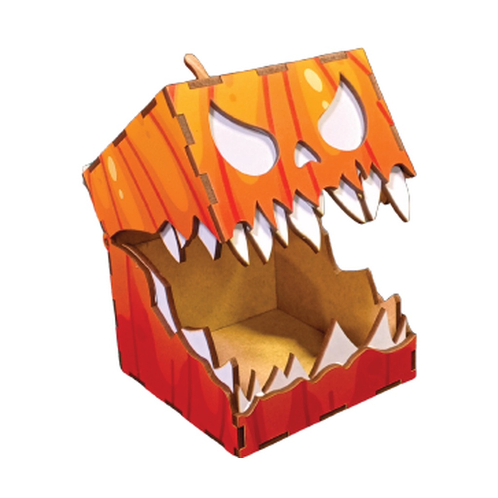 CAJA COFRE CUADRADA 10X10CM - NARANJA