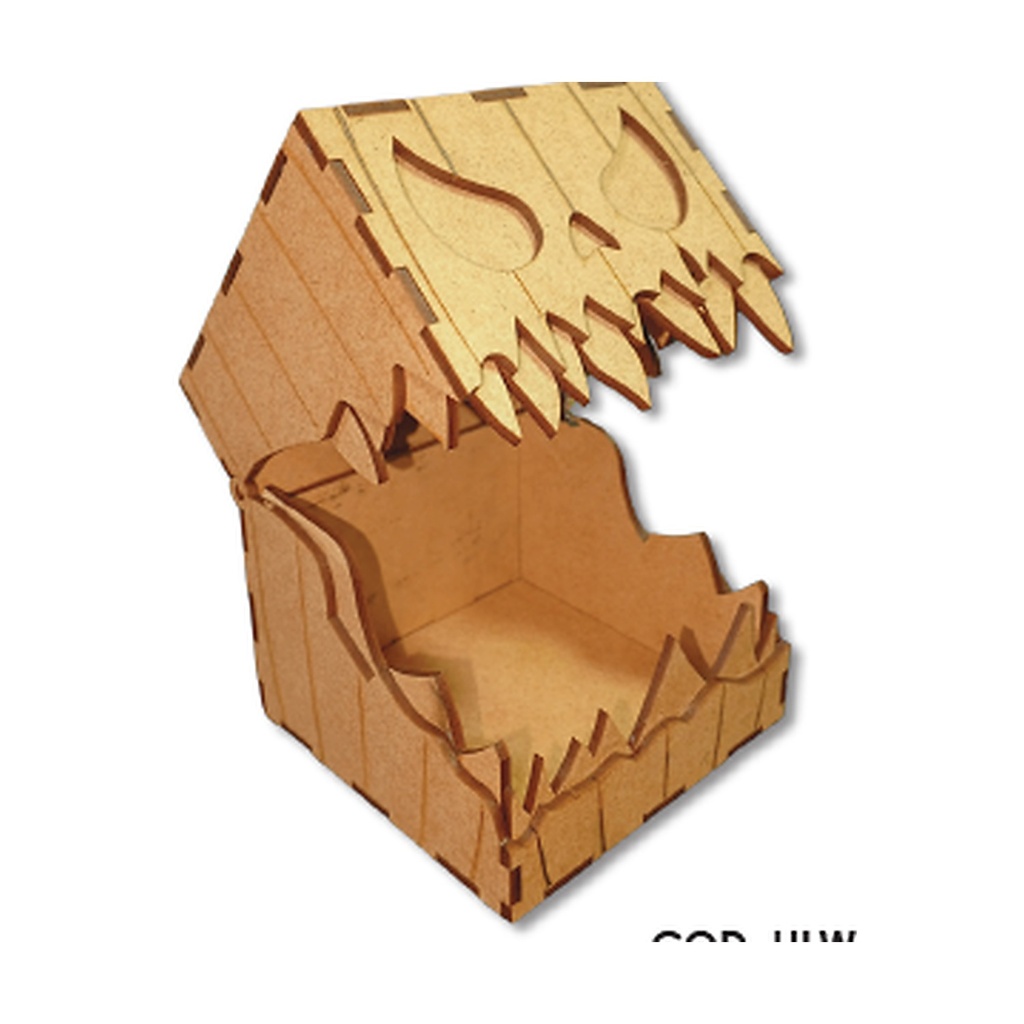 CAJA COFRE CUADRADA 10X10 CM - NATURAL