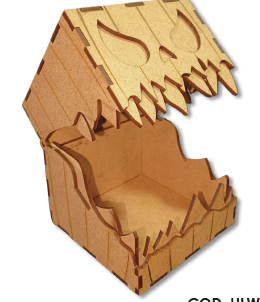 CAJA COFRE CUADRADA 10X10 CM - NATURAL