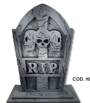 TUMBAS DE 50 CM ESPUMAFLEX - CALAVERAS / GRIS - BLANCO MOD 3