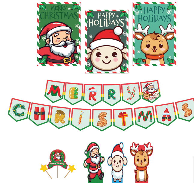 KIT DE PARED MERRY CHRISTMAS 2025