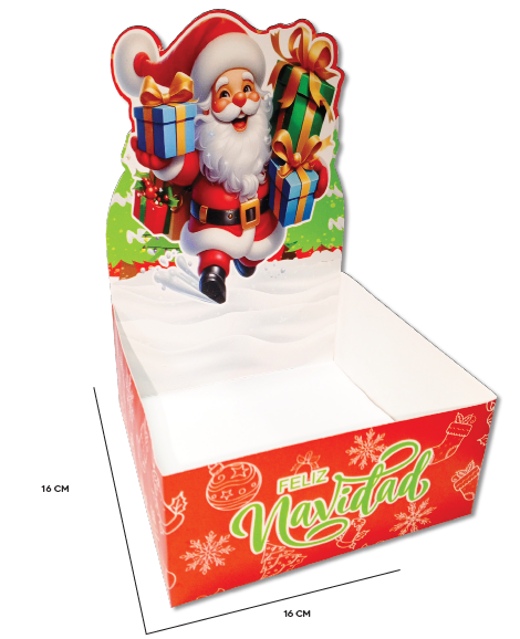 CAJA ESCENARIO CARTULINA 16X16 CM - PAPANOEL CON REGALOS