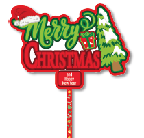 TOPPERS MDF - LAMINADO MERRY CHRISTMAS