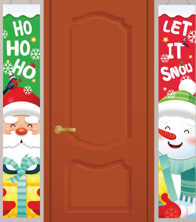 LONA DECORATIVA 150X26 CM - HO HO HO LET IT SNOU X2 PZAS