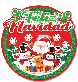 PIÑATA CARTULINA/ ESPUMAFLEX 50 CM - FELIZ NAVIDAD / ELENCO