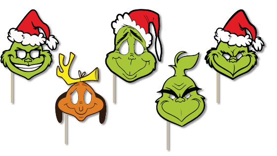 PROPS DE CARTULINA - CARAS / GRINCH