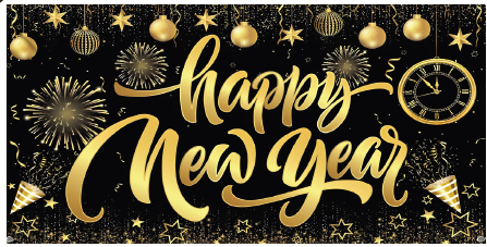 LONA DECORATIVA 50X100 CM - HAPPY NEW YEAR ESFERAS COLGANTES