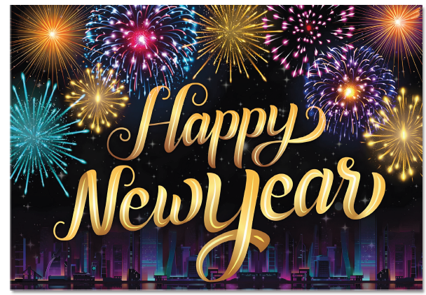 LONA GRANDE DE PARED 160X250 CM - FUEGOS ARTIFICIALES NOCHE COLORIDA -HNY