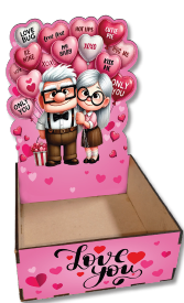 CAJA ESCENARIO MDF 14X14X6 CM- ROSA / ABUELITOS DE UP