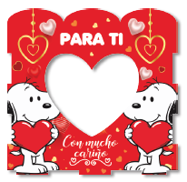 CAJA CON ONDAS Y ACETATO MDF 12X11X9CM - SNOOPY / PARA TI