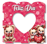 CAJA CON ONDAS Y ACETATO MDF 12X11X9CM - FELIZ DIA / OSITOS