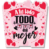 CAJA MDF CON RELIEVE 11X11CM - A TU LADO TODO ES MEJOR