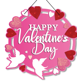 COLGANTE MDF CIRCULAR 40CM - AVES Y CORAZONES