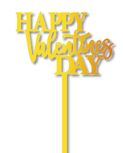 TOPPERS MDF - LAMINADO FONDO ROSA / FELIZ SAN VALENTIN