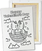 KIT PINTURA EN LIENZO 20X30 CM - GATOS CON REMOS EN UN BOTE