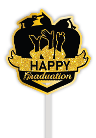 TOPPER DE CARTULINA - HAPPY CONGRATULATIONS