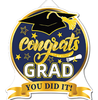 COLGANTE MDF 40 CM / CONGRATS GRAD YOU DID IT.