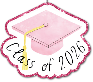 COLGANTE MDF 40 CM / CLASS OF 2026 - ROSA