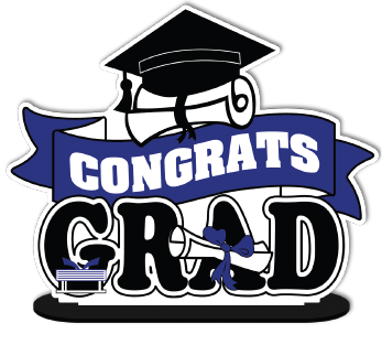 CENTRO DE MESA MDF 34 CM - CONGRATS GRAD