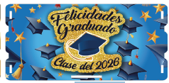 CAJA DETALLE MDF 19X12X9 CM - FELICIDADES GRADUADO AZUL MD1