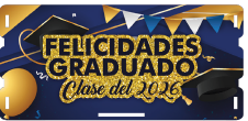 CAJA DETALLE MDF 19X12X9 CM - FELICIDADES GRADUADO AZUL / NEGRO MD1