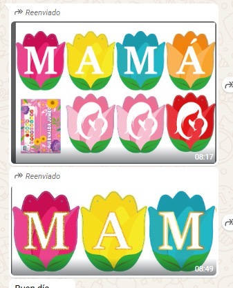 GUIRNALDA JUMBO TULIPÁN - FELIZ DÍA MAMÁ