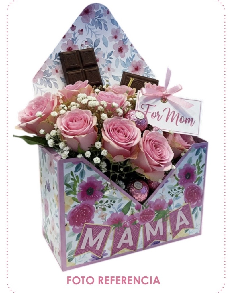 CAJA SOBRE DE CARTULINA 21X10X14 CM / MAMA