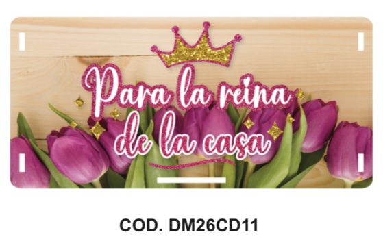 CAJA DETALLE MDF 19X12X9 CM / PARA LA REINA DE LA CASA