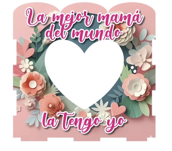 CAJA CON ONDA Y ACETATO MDF 12X11X9 CM - LA MEJOR MAMA DEL MUNDO LA TENGO YO