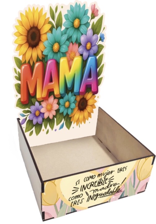 CAJA ESCENARIO MDF - COMO MUJER ERES INCREIBLE