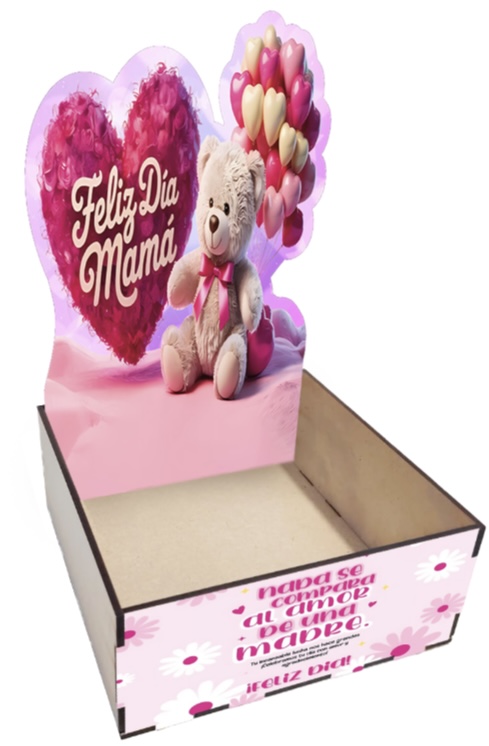 CAJA ESCENARIO MDF - NADA SE COMPARA AL AMOR DE UNA MADRE