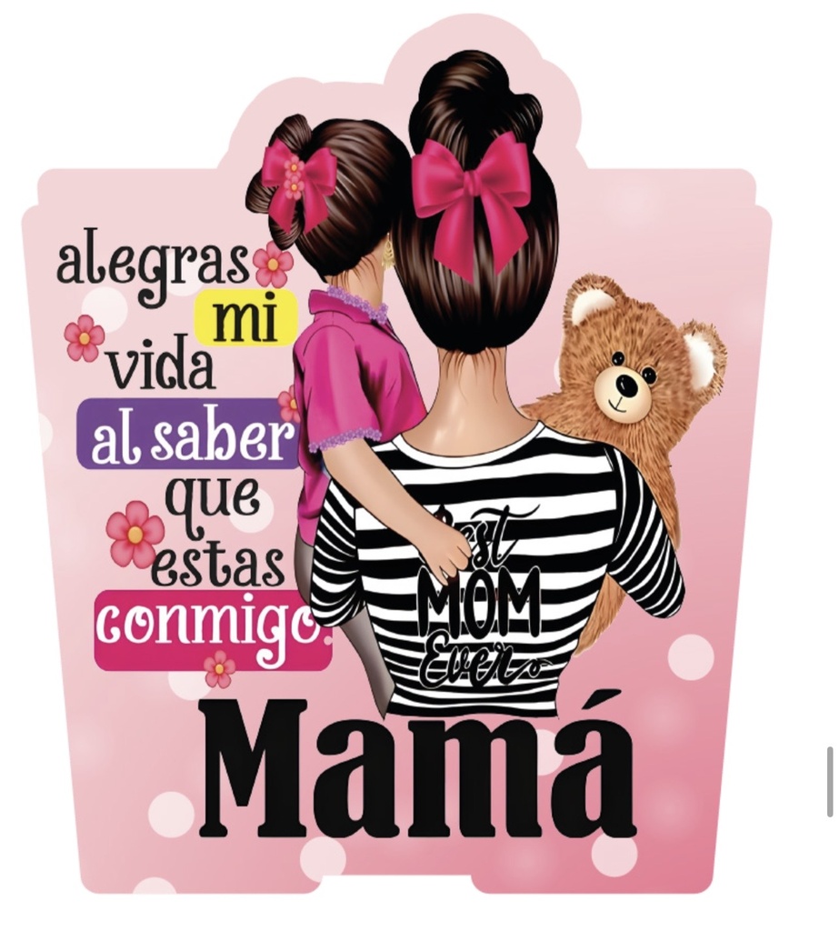 CAJA CONICA 11X11 CM MDF - ALEGRAS MI VIDA