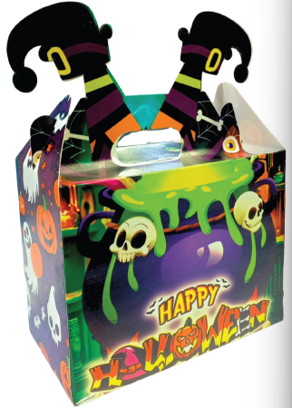 CAJA SORPRESA CON RELIEVE HAPPY HALLOWEEN DUENDE X 10UNIDS.