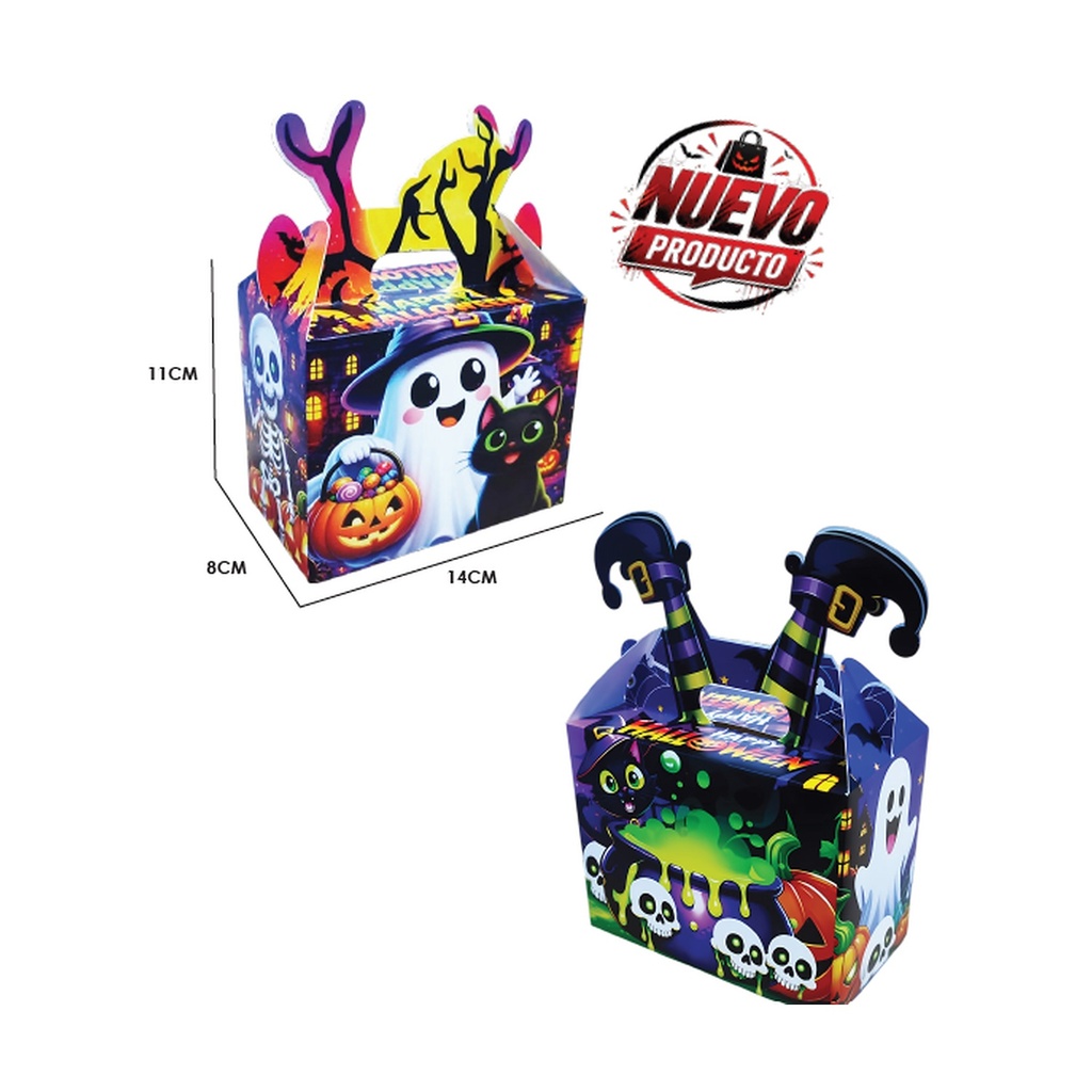 CAJA SORPRESA CON RELIEVE - CASA DE FANTASMA / DUENDE X10 UNDS.
