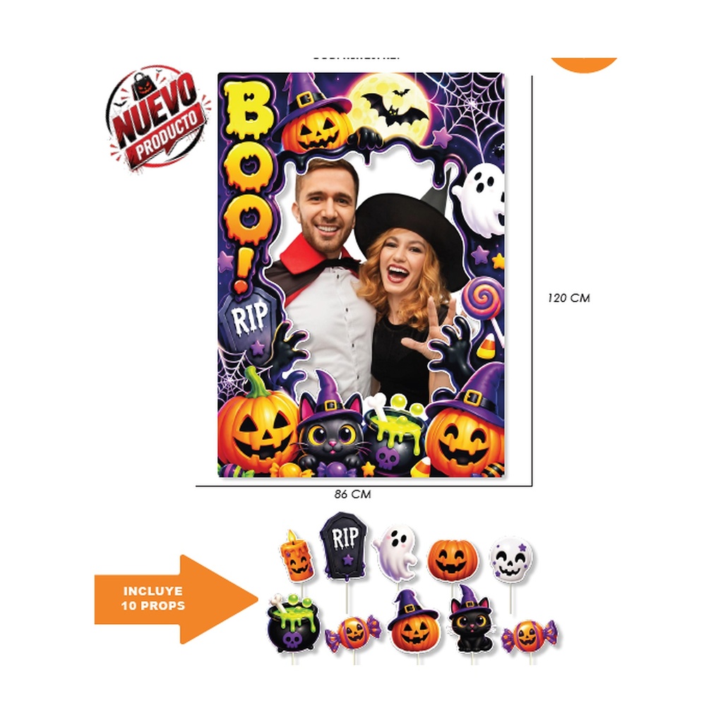 PHOTOBOOTH KRAFT 120X86 CM - BOO + PROPS