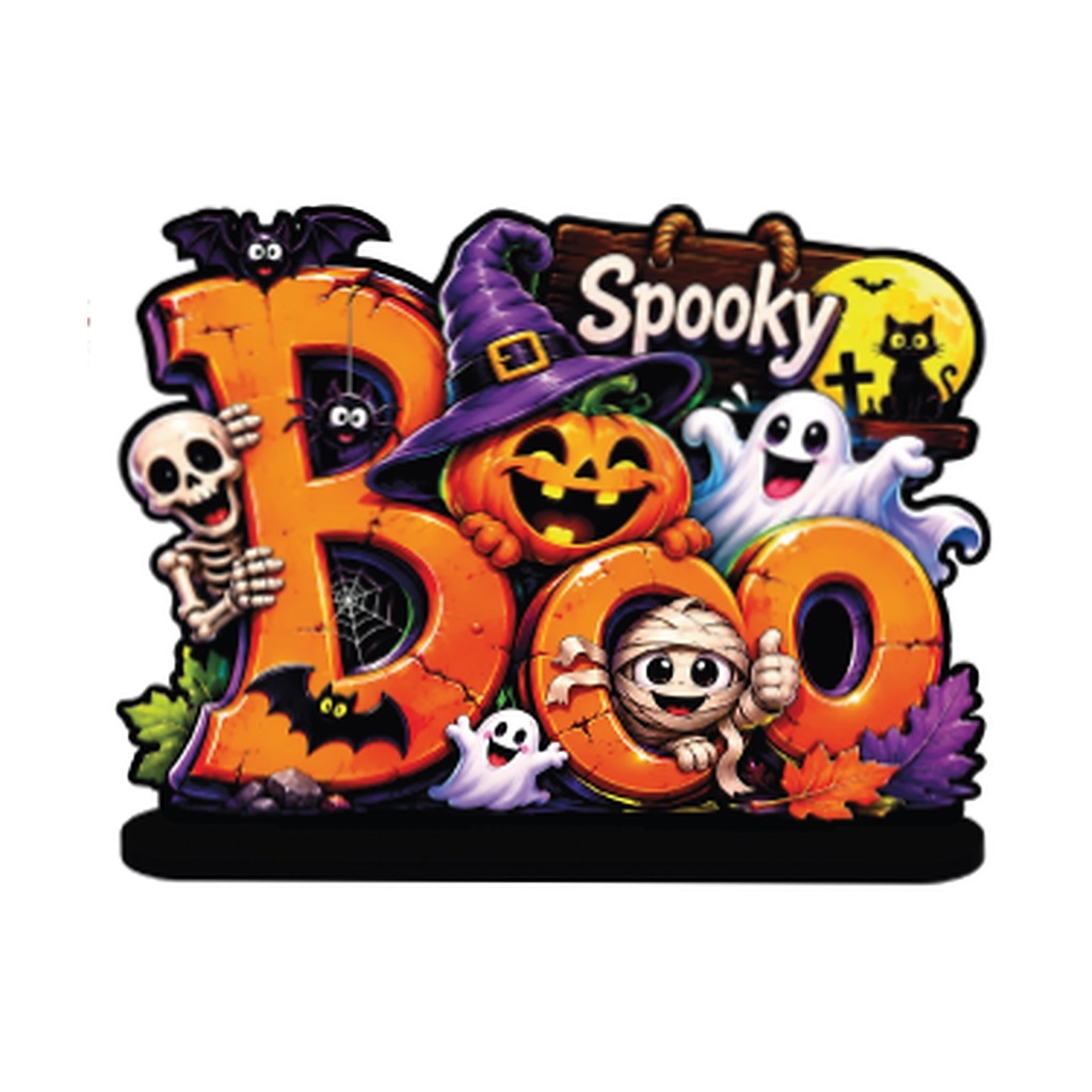 CENTRO DE MESA MDF 31X44 CM - SPOOKY BOO