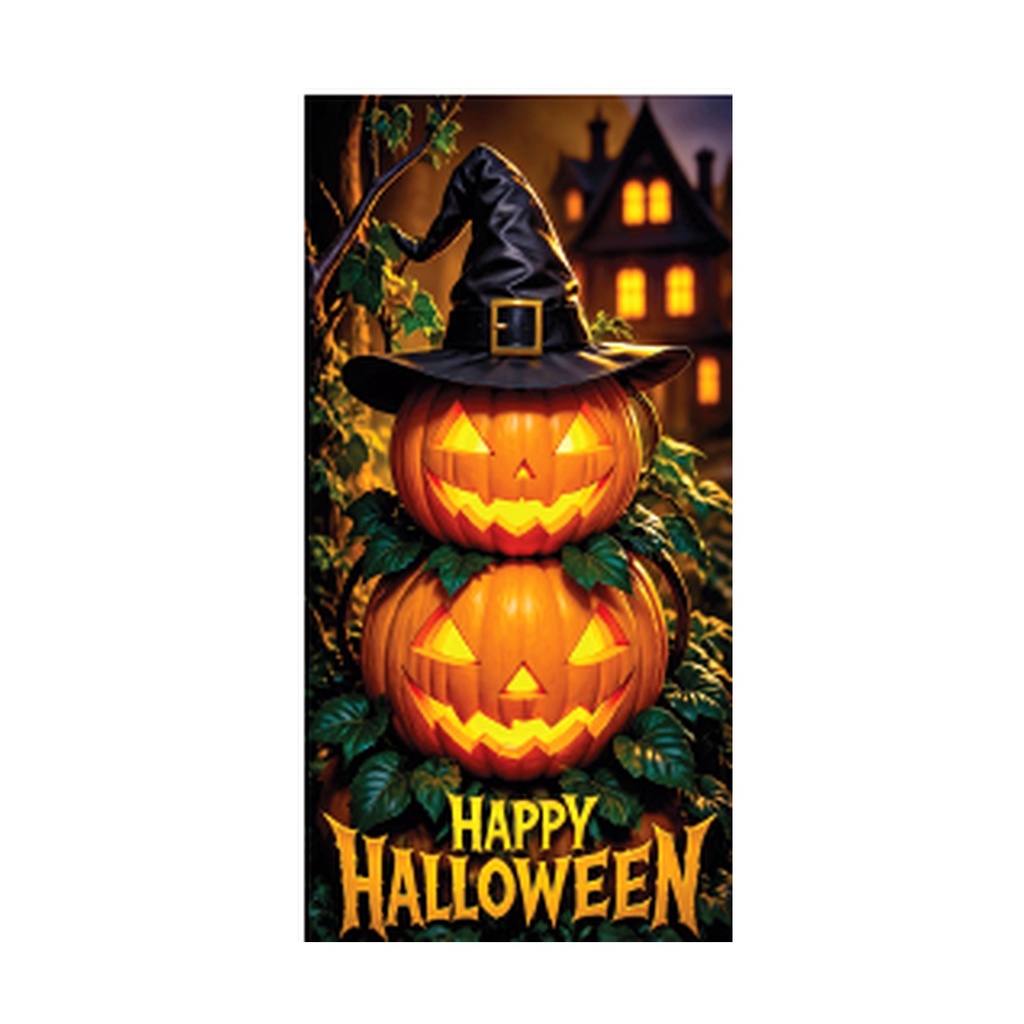 LONAS DECORATIVAS 50X100 CM - CALABAZA CON SOMBRERO