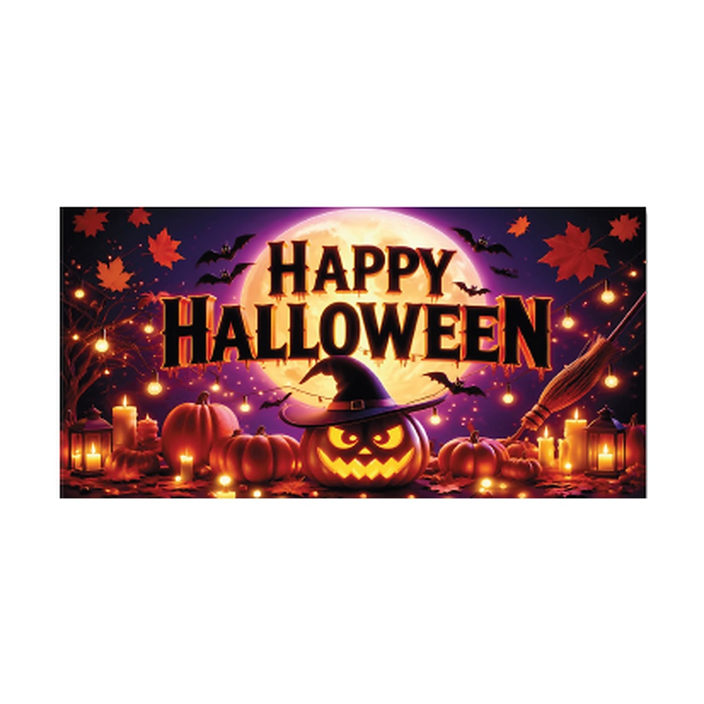 LONAS DECORATIVAS 50X100 CM - HAPPY HALLOWEEN CALABAZA