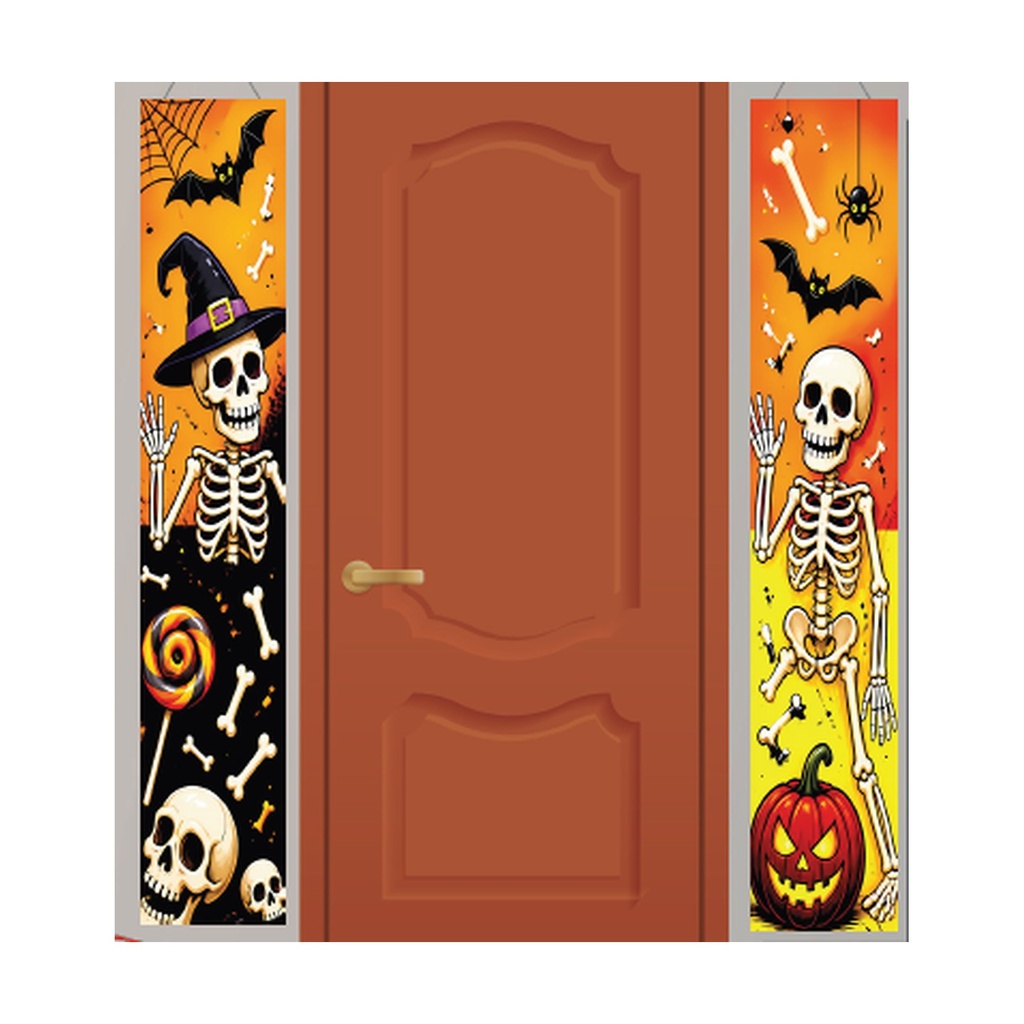 LONAS DOBLE COLGANTE 150X26 CM - CALAVERAS FELICES
