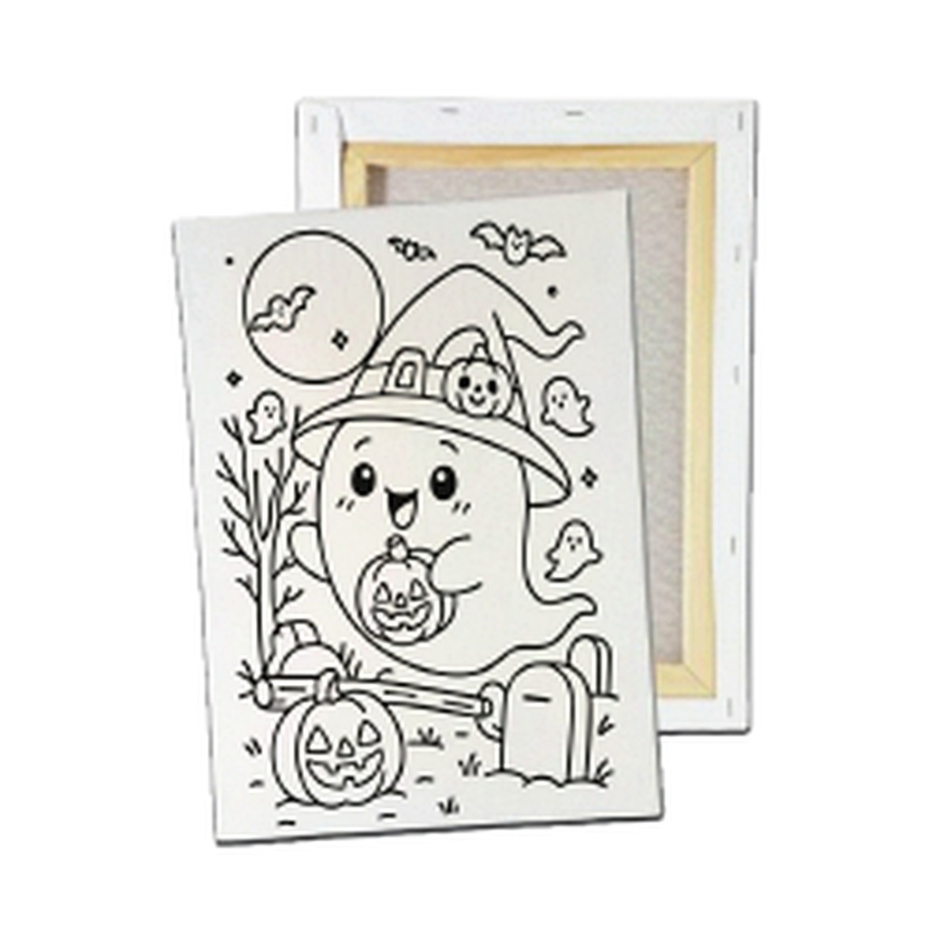 KIT PINTURA DE LIENZOS 20X30CM - FANTASMA EN CEMENTERIO