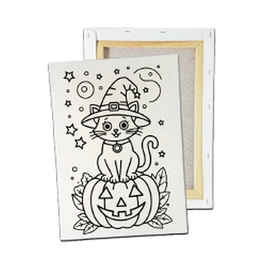 KIT PINTURA DE LIENZOS 20X30CM - GATO EN CALABAZA