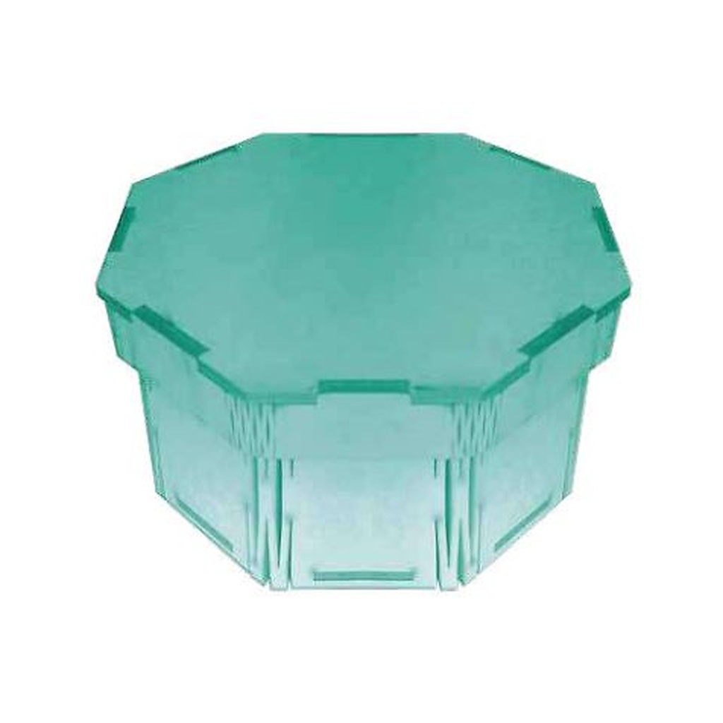 Caja MDF 10X12 cm Octagonal - Oro Rosa