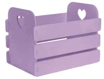 CAJA RECTANGULAR MDF 10X16.5X12 CM CON CORAZON EN LOS LATERALES - PINT. PLATA
